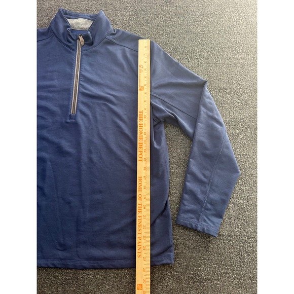 Vineyard Vines Jim Nantz Quarter Zip Pullover Navy Blue Mens Medium Stretch Prep - Picture 3 of 9